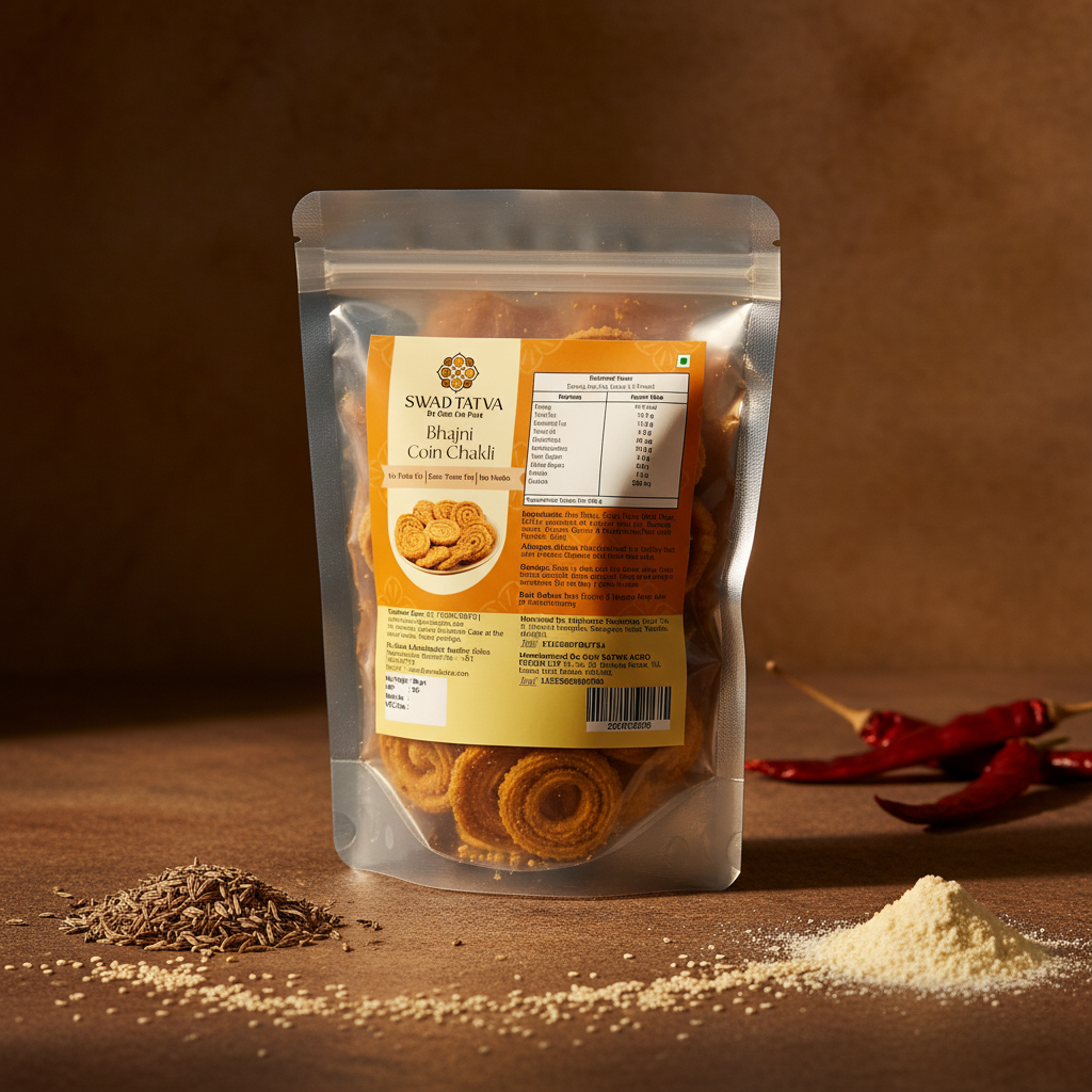 Bhajni Coin Chakli - Crispy Coin-Shaped Snack | Handmade Fresh | 85 gm