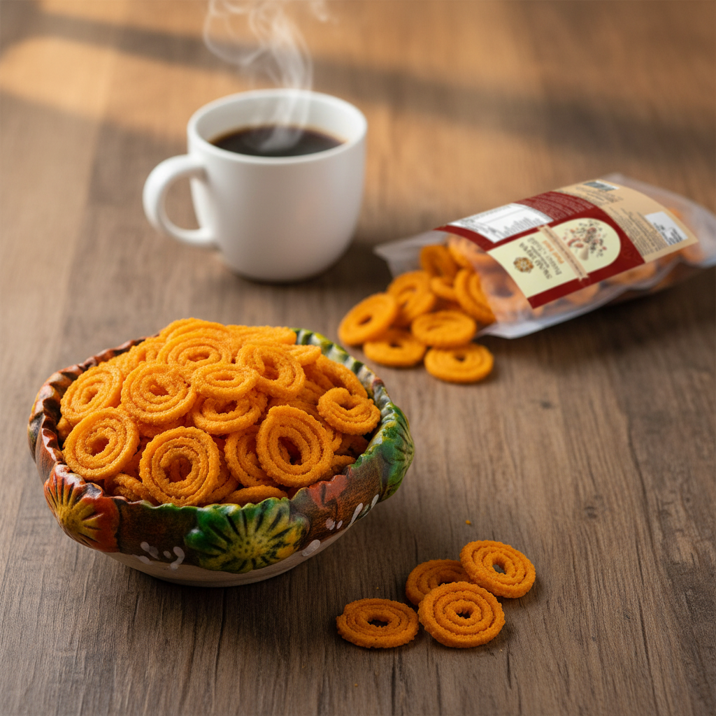 Peri Peri Butter Chakli evening snack